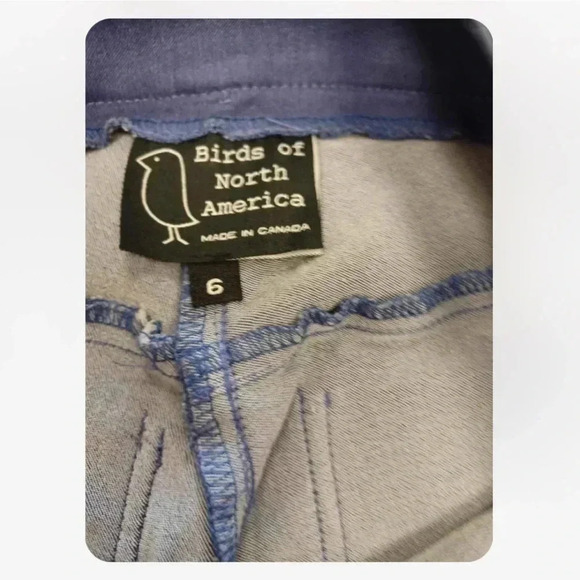 Birds Of North America Purple Skinny Jeans Size 6 - Picture 7 of 7